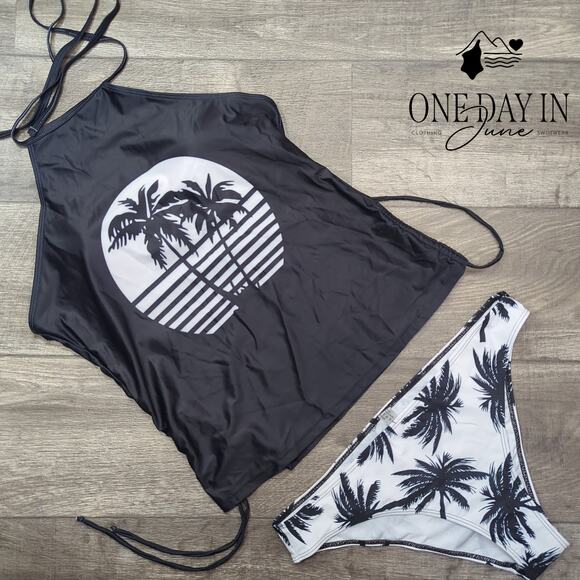 Aleumdr Halter High Neck Tankini Swimsuit Size 2XL - Picture 2 of 5